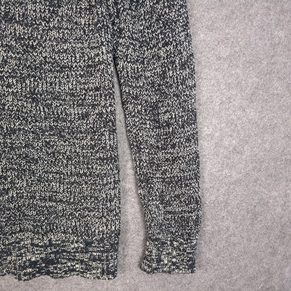 Banana Republic Mens XL Navy Blue Marled Colorblock Mock Neck Button‎ Sweater